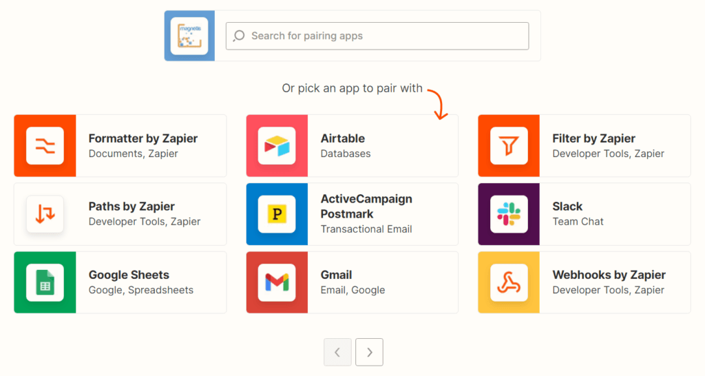 Intégration Magnétis via Zapier