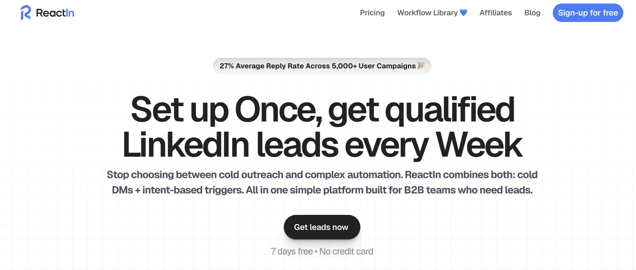 ReactIn: Set up Once, get qualified LinkedIn leads every Week