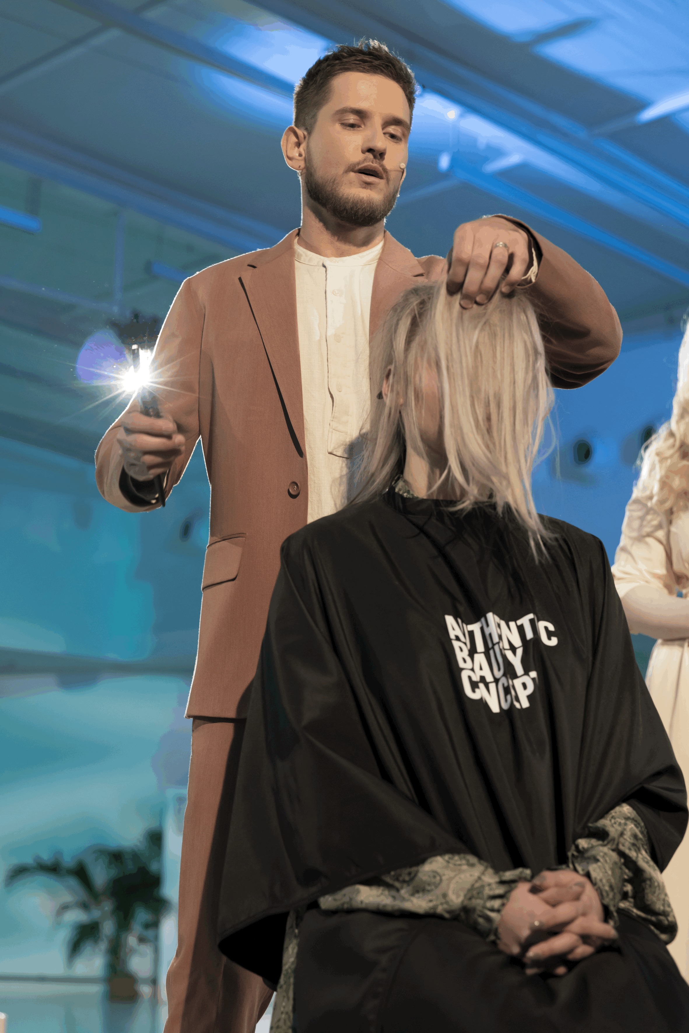 Avant-garde stage hair styling