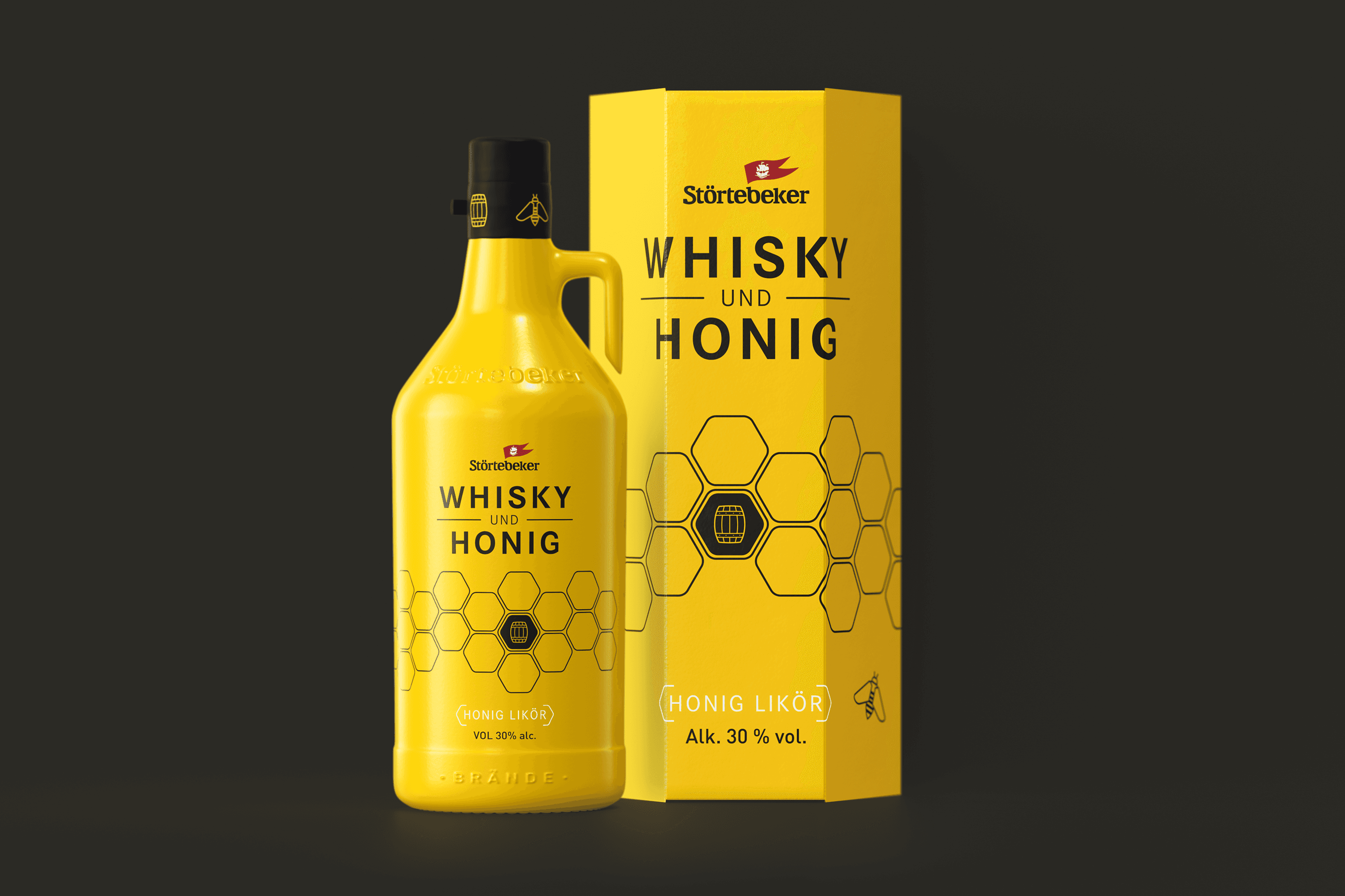 Störtebeker Whisky und Honig bottle and box.