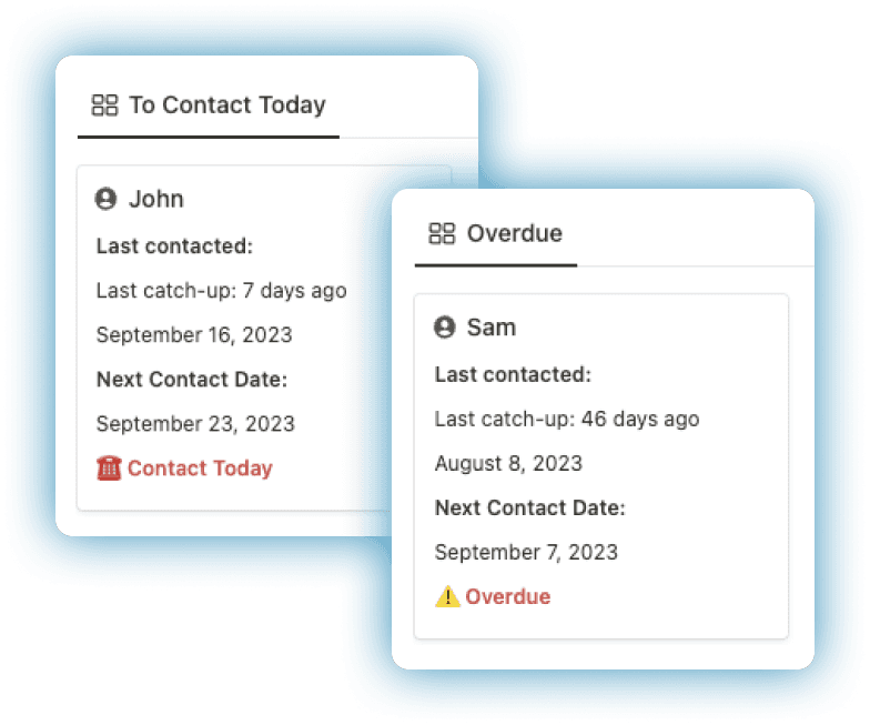 Personal CRM in Notion life OS