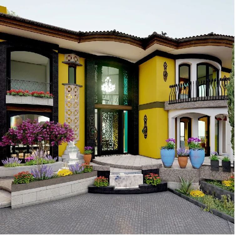 We design highly detailed Spanish Style modern home on summit of small mountain, Rio Verde, AZ.