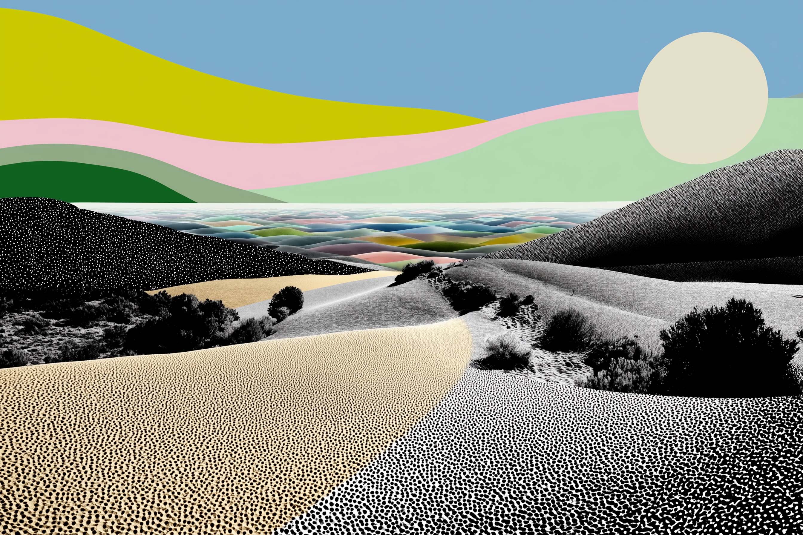 Wind towers on sea