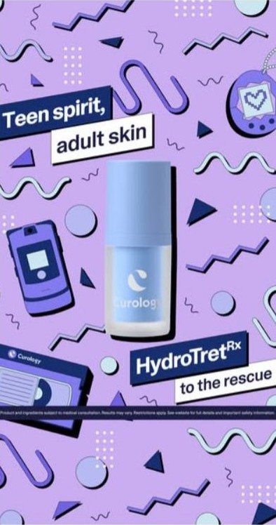 Curology static ad: teen spirit, adult skin