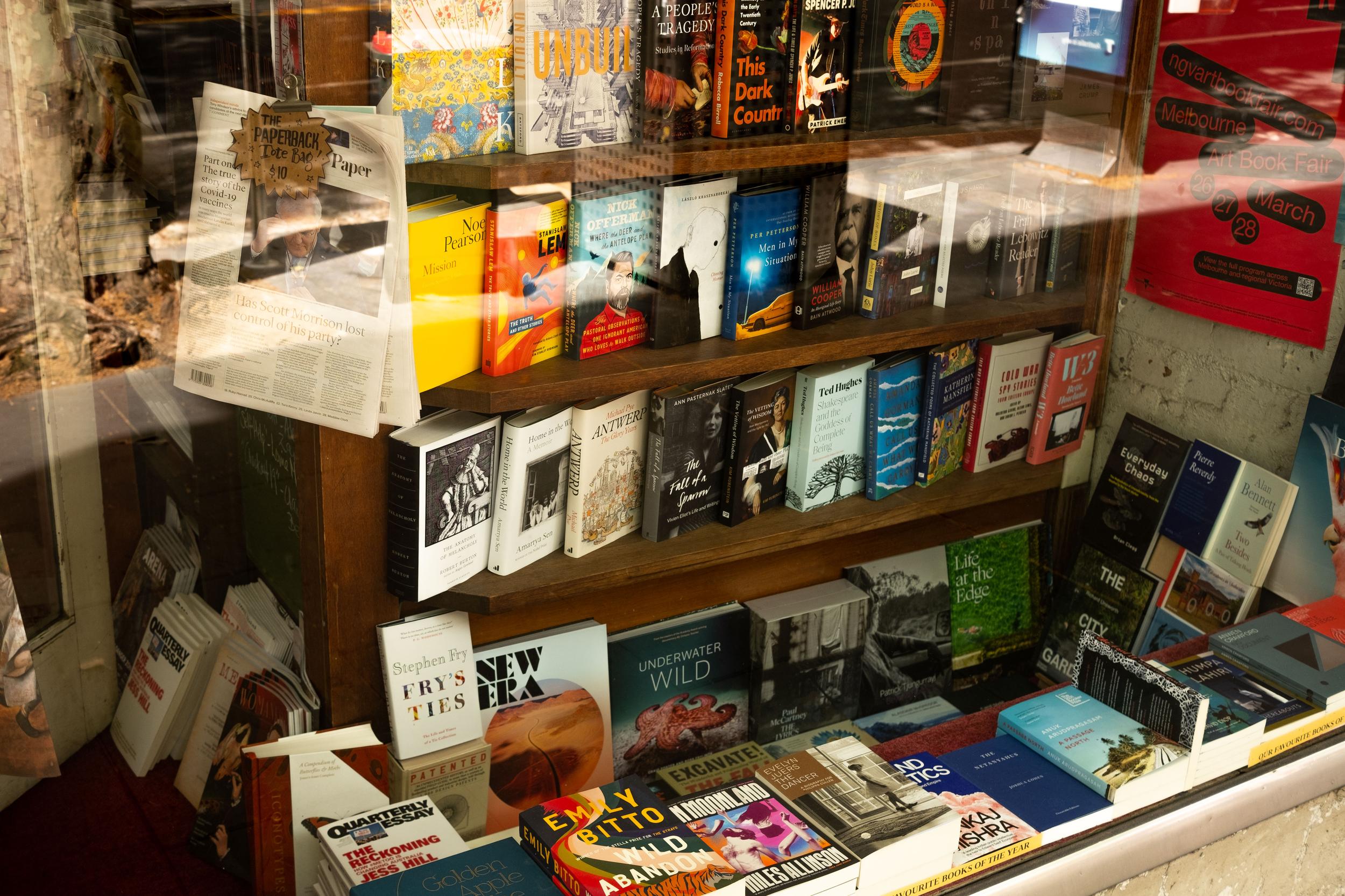 Paperback Bookshop Window Display