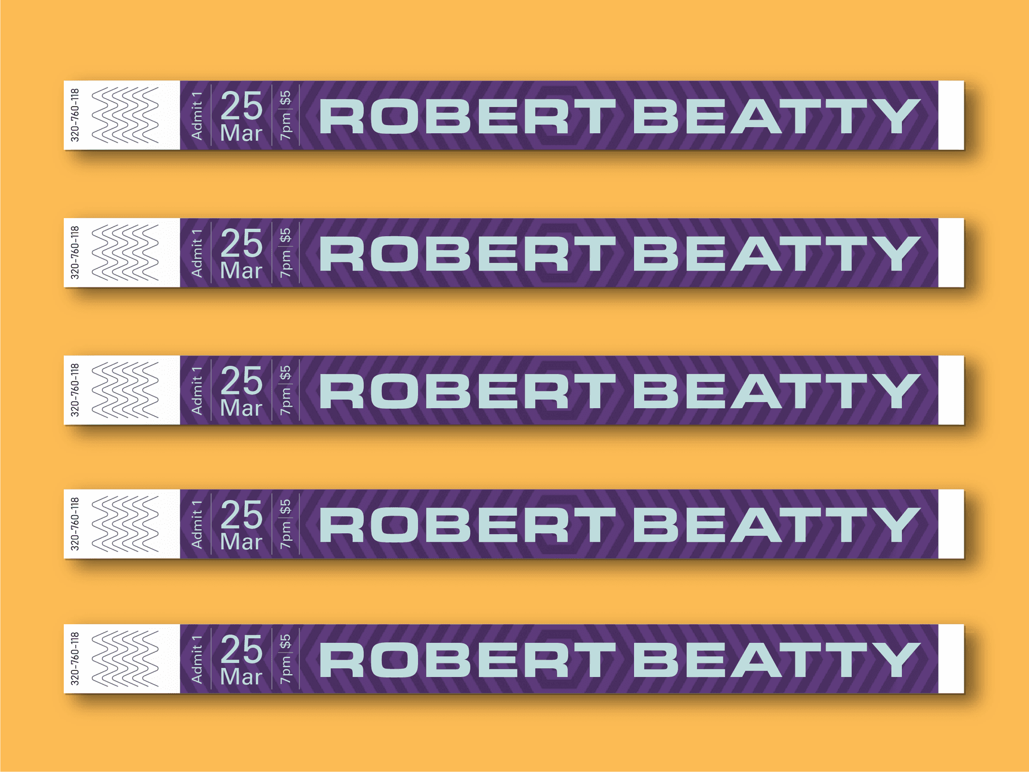 Robert Beatty wristbands