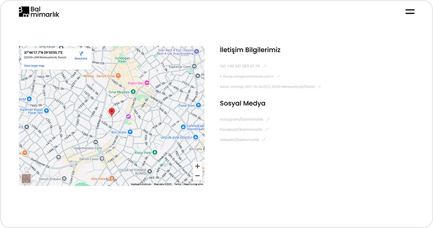 Website mockup home contact