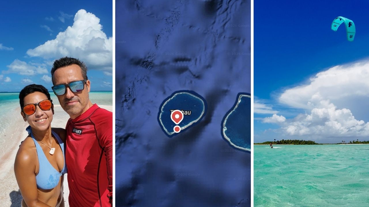 A Kite session in Tikehau