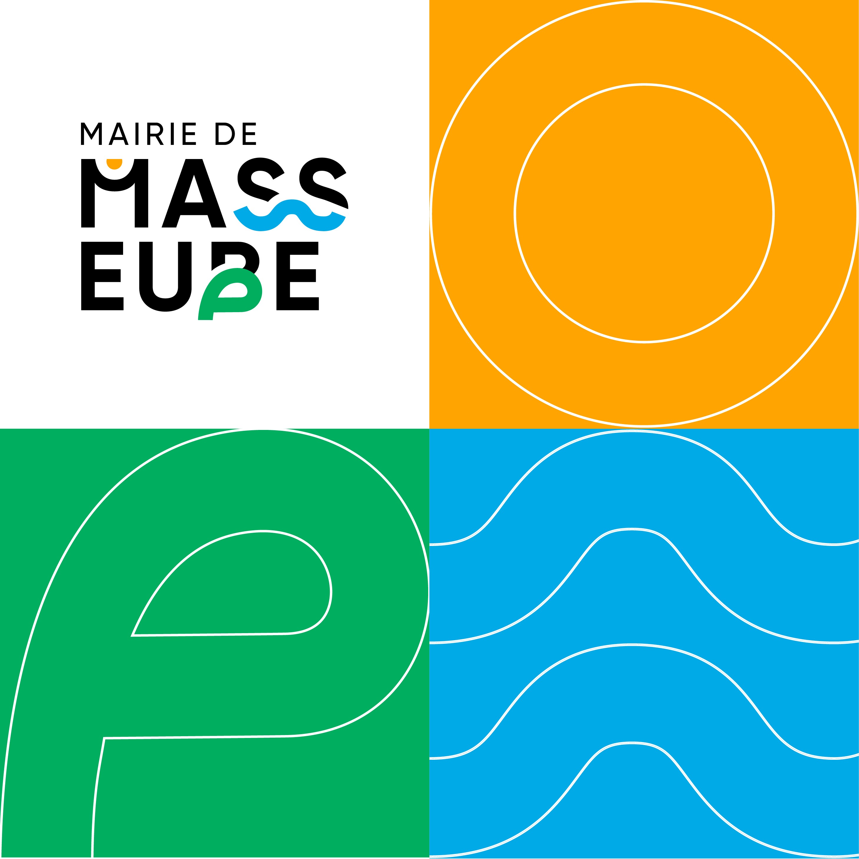Identité visuelle de la mairie de Masseube, logo coloré et graphique