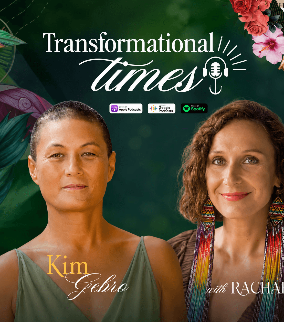Transformational Times episode artwork featuring Kim Gebro and Rachael Popky
