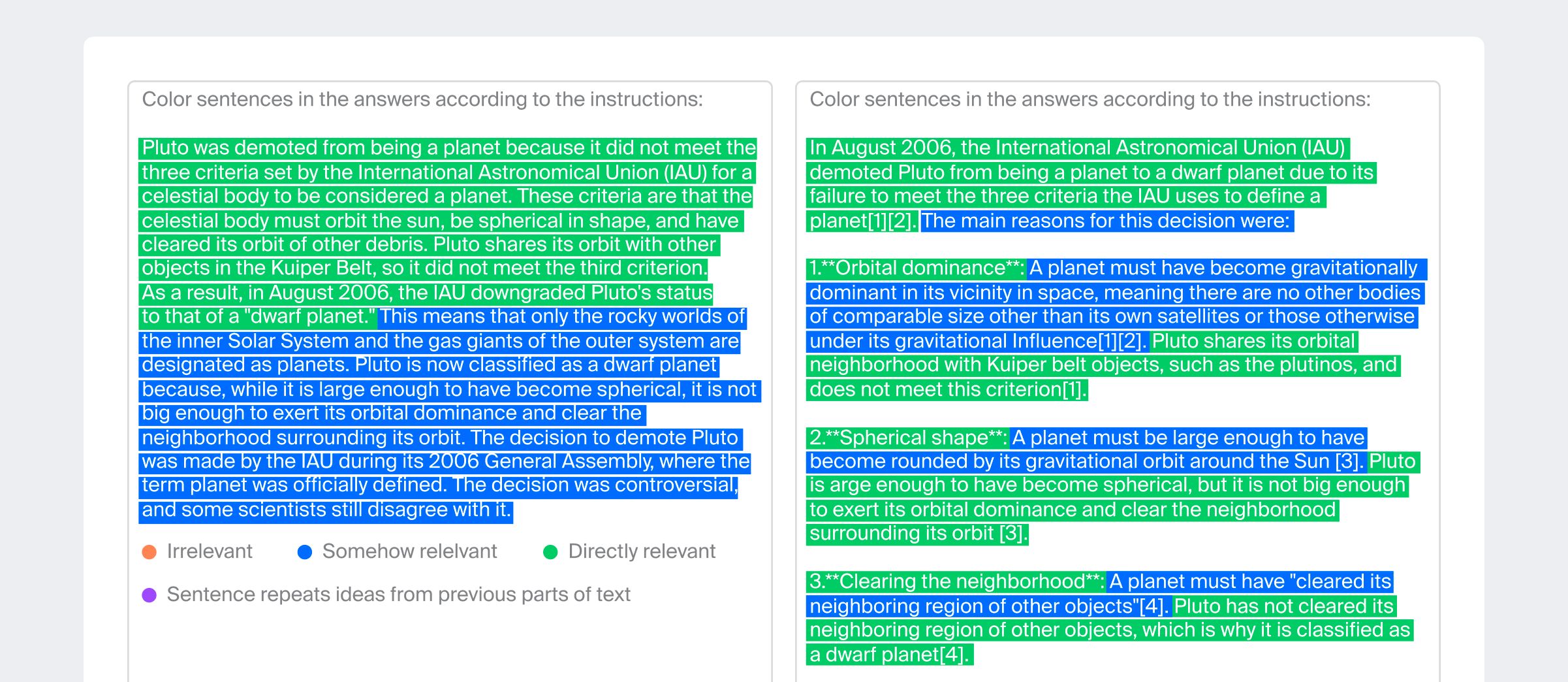 Stage 2: Side-by-side helpfulness evaluation