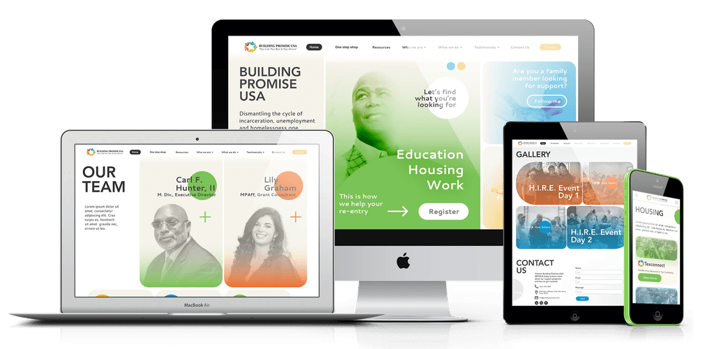 Building Promise USA Website Mockup