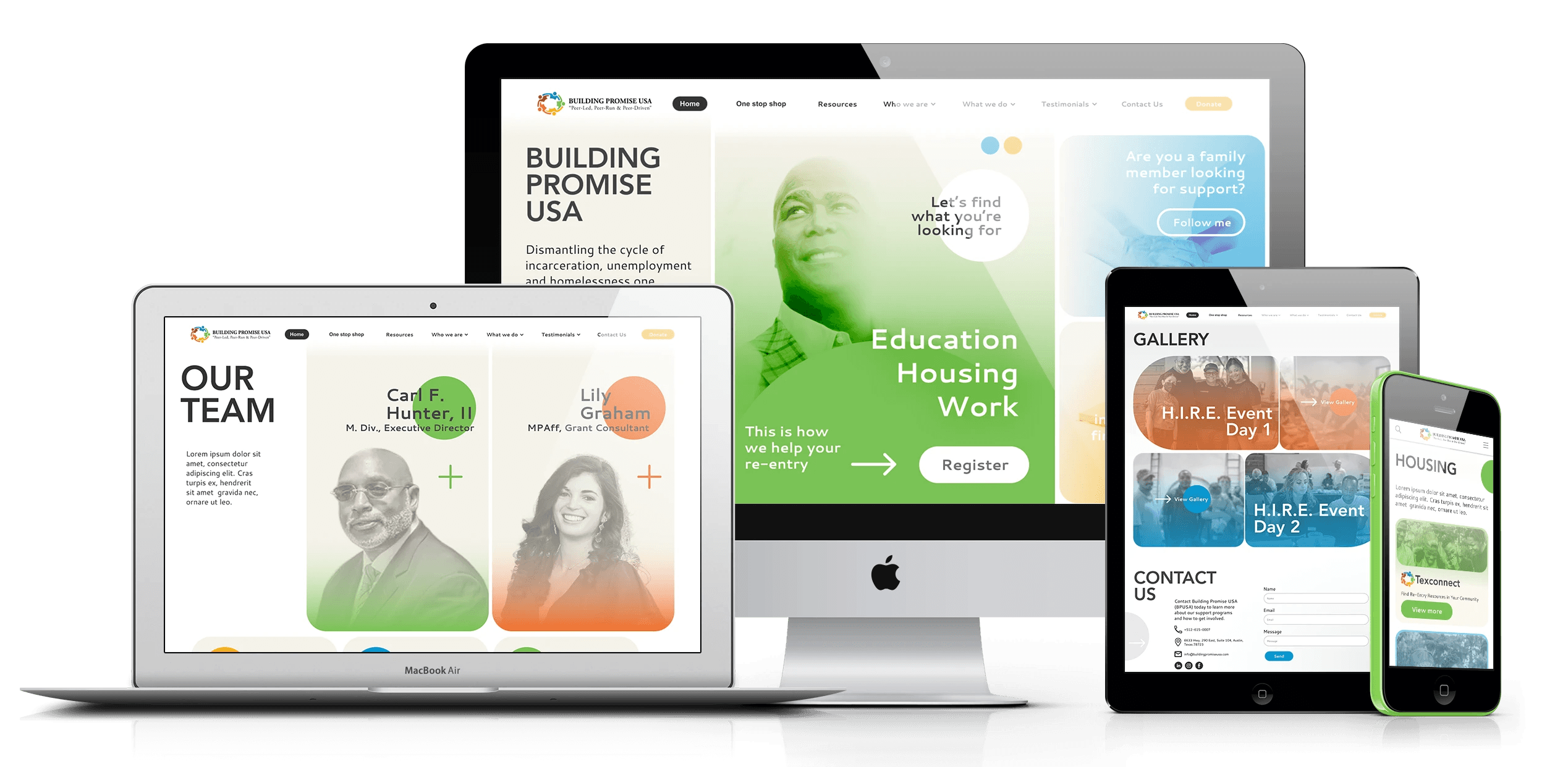 Building Promise USA Website Mockup