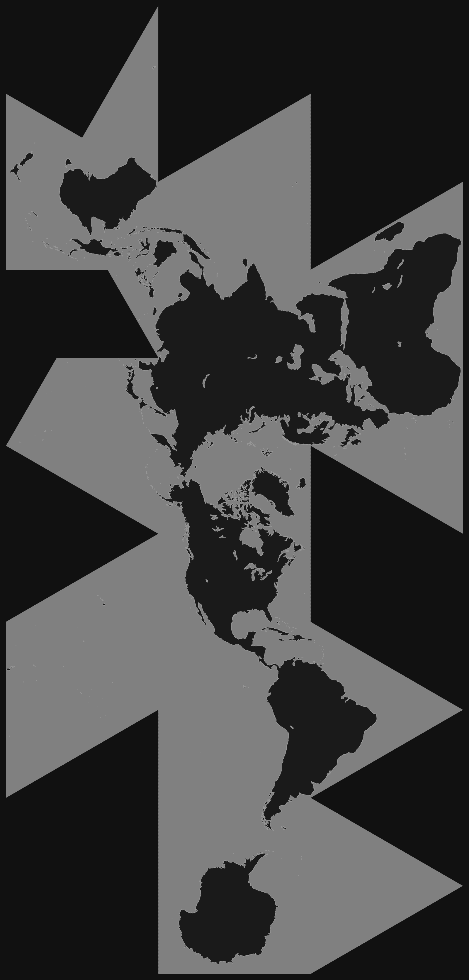 Fuller Dymaxion Airocean World Map