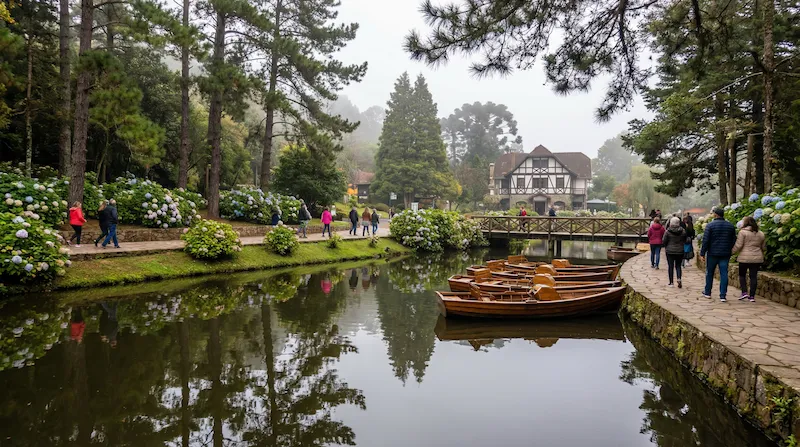 Vista do Lago Negro em Gramado na Serra Gaúcha
