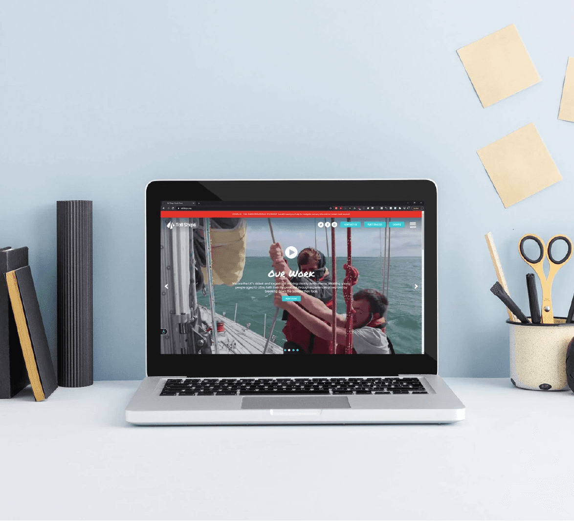 Tall Ships website layout