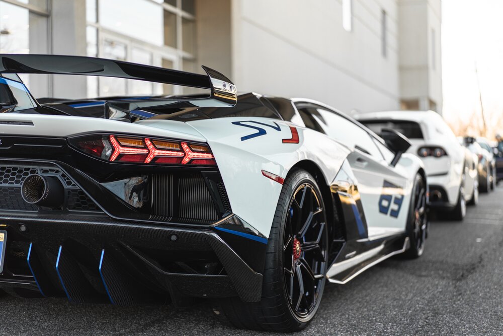 Rear Photo of an Lamborghini SVJ 