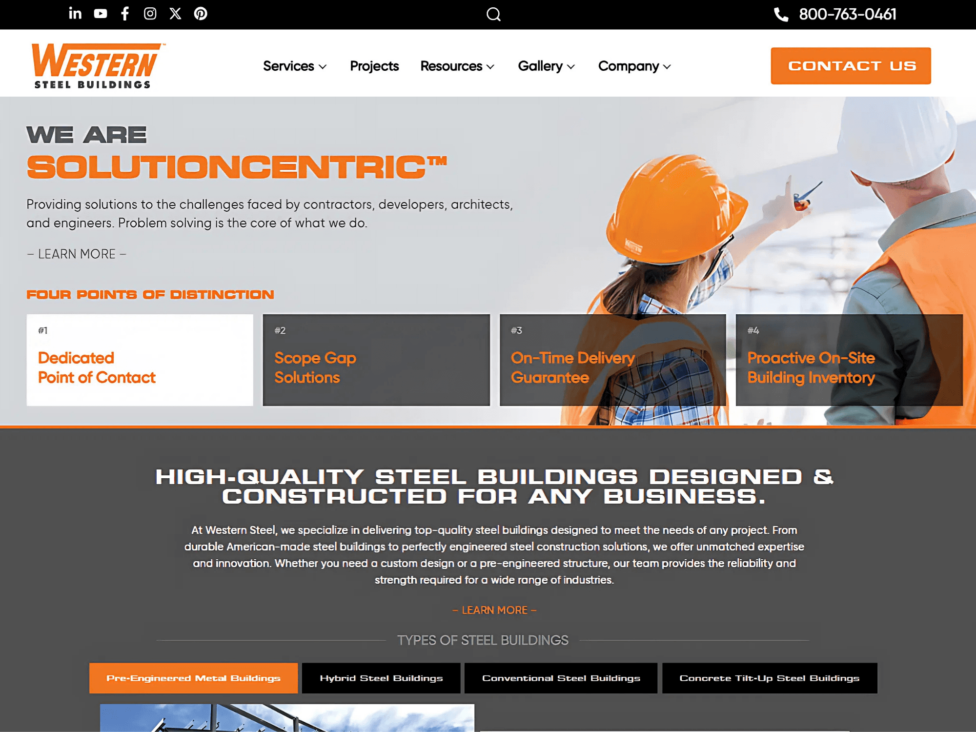 Western Steel Building Webpage