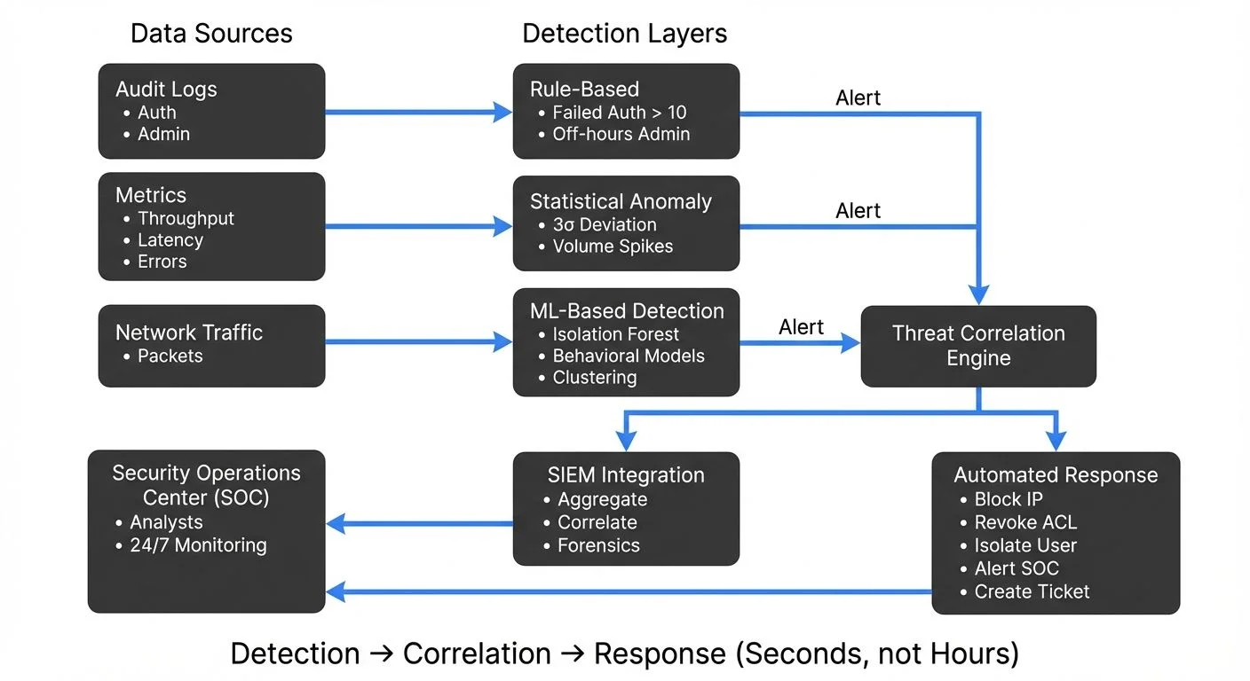 Multi-layered threat detection architecture for streaming platforms