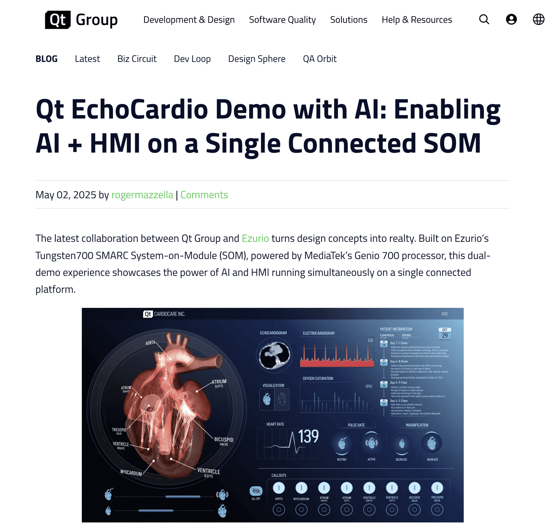 Tablet showing Bloomy UI