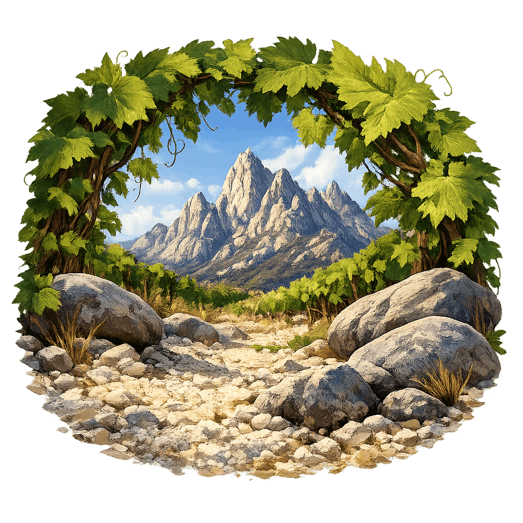 Detailed graphic of the Gallura wine region.