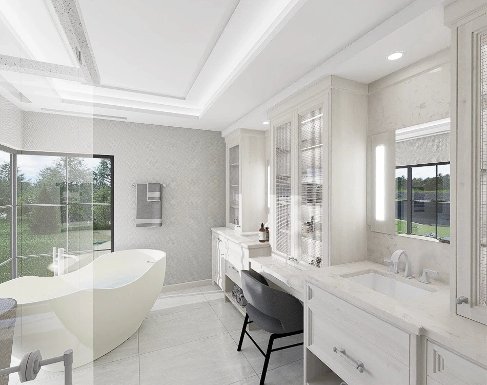 Master bathroom render