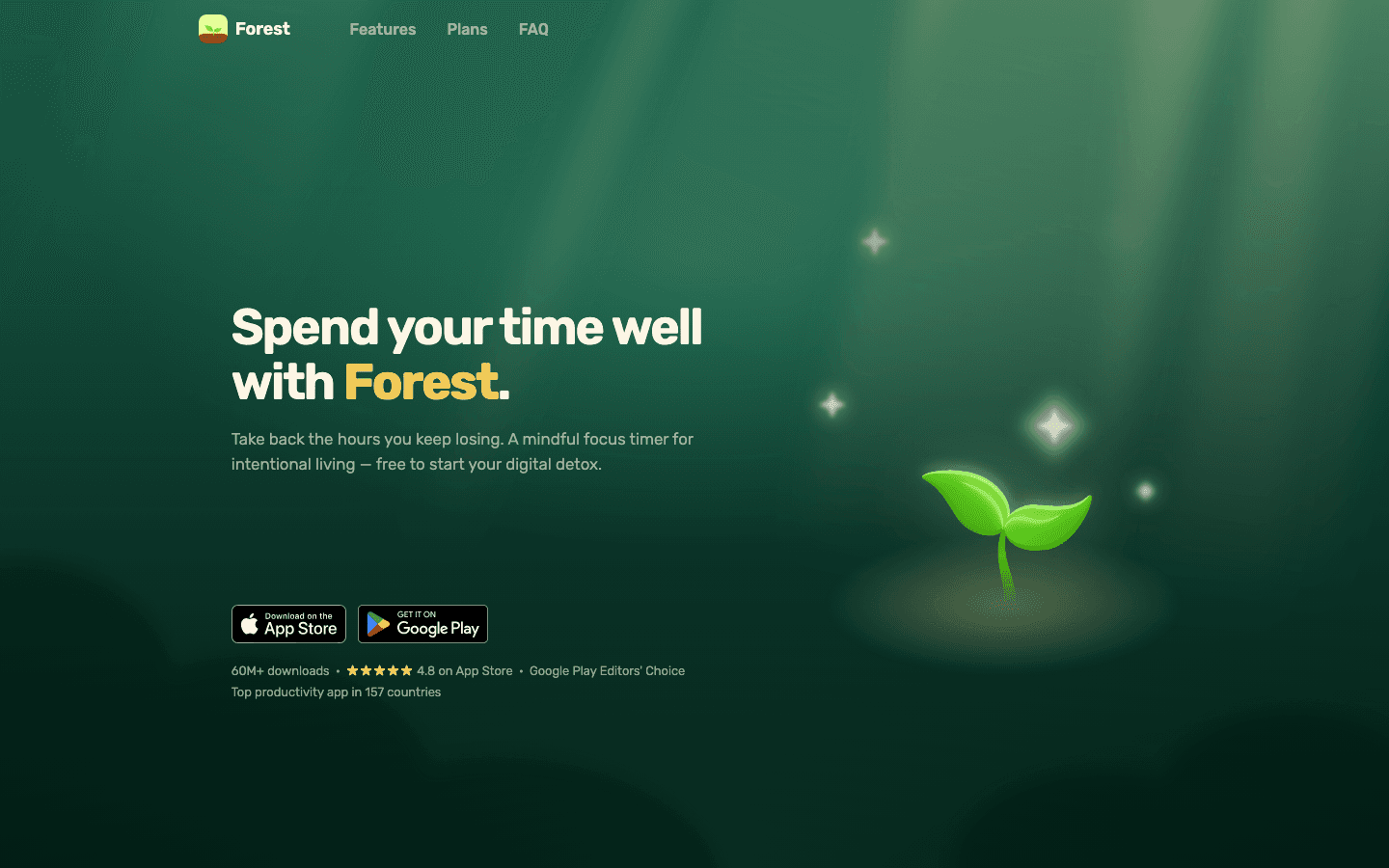 Forest focus app spend your time well