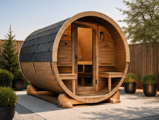 Coop Barrel sauna render