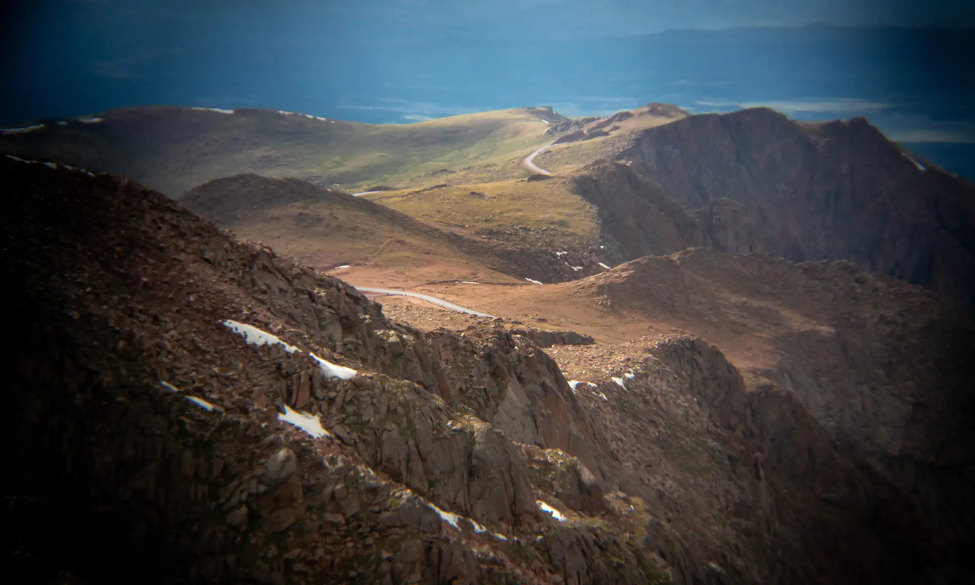 View from the top of Pikes Peak mountain.