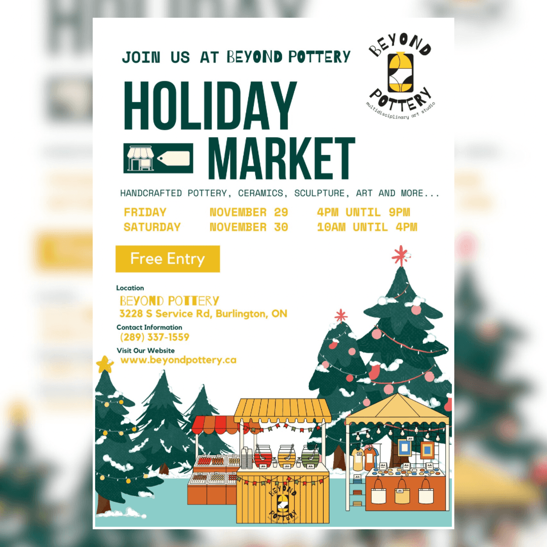 beyond pottery holiday market poster