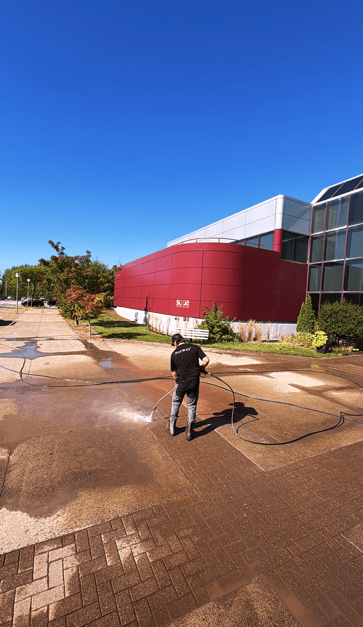 Nettoyage pavé uni