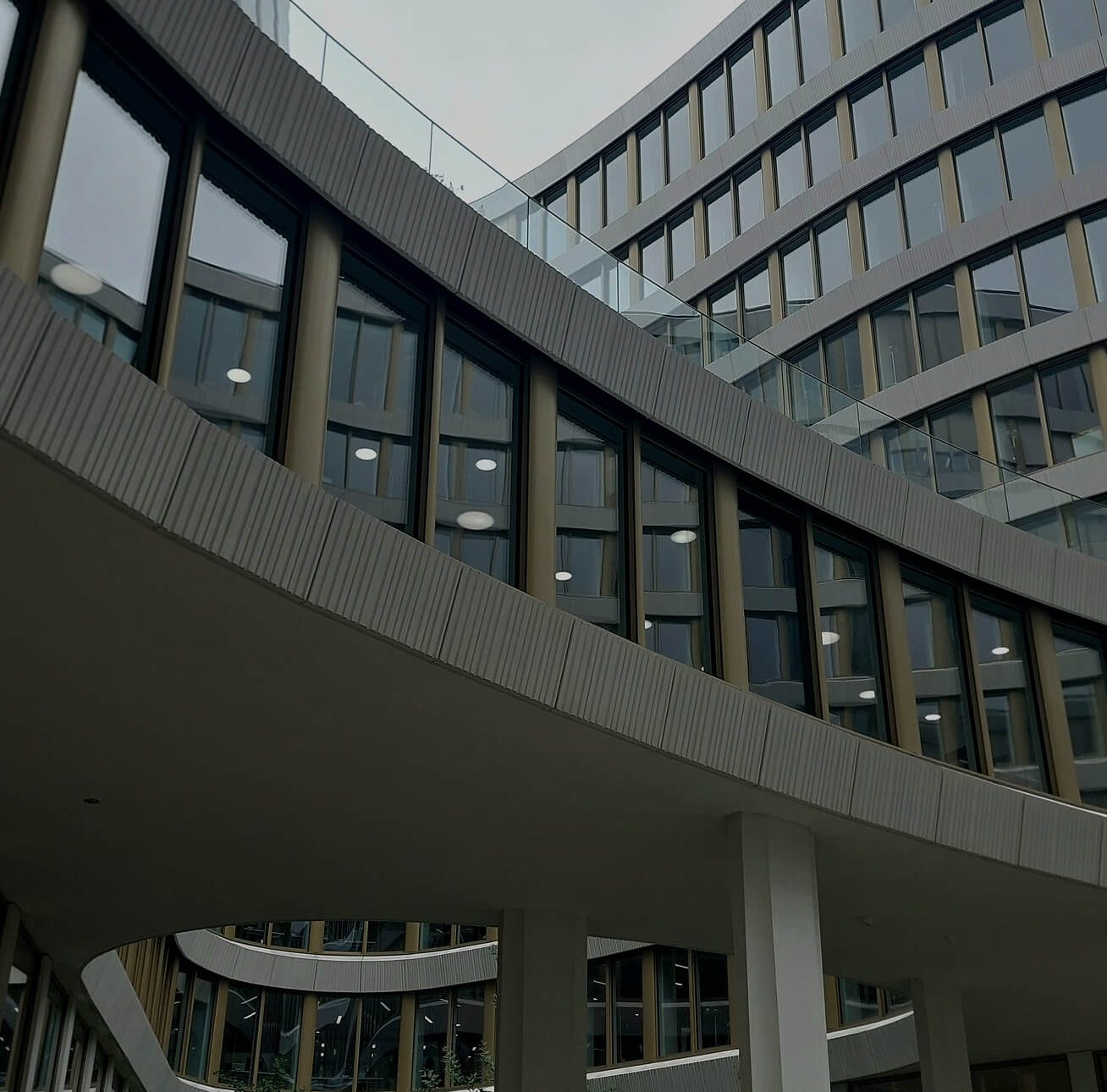 The outside of a modern building