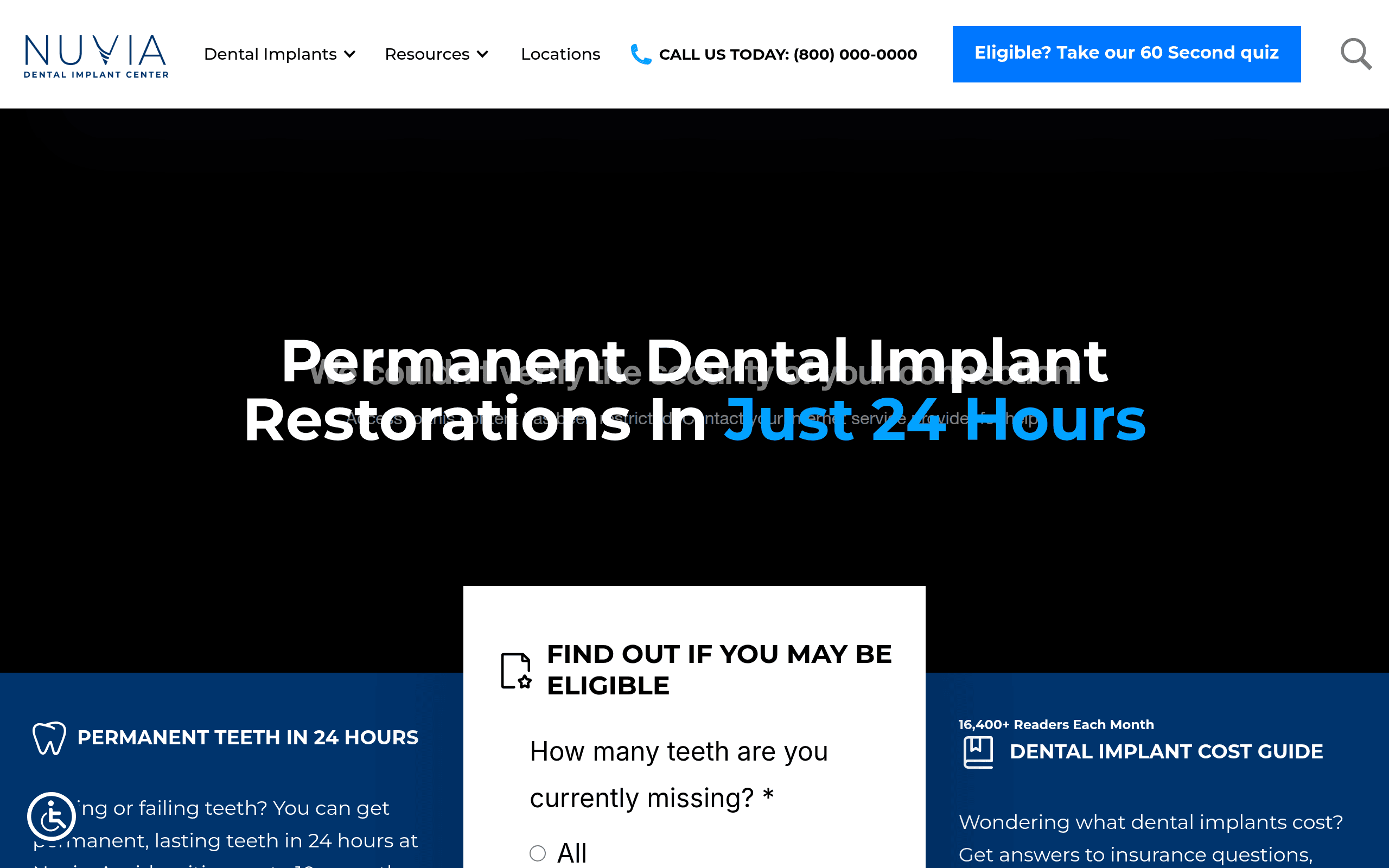 Nuvia Dental Implant Center Screenshot