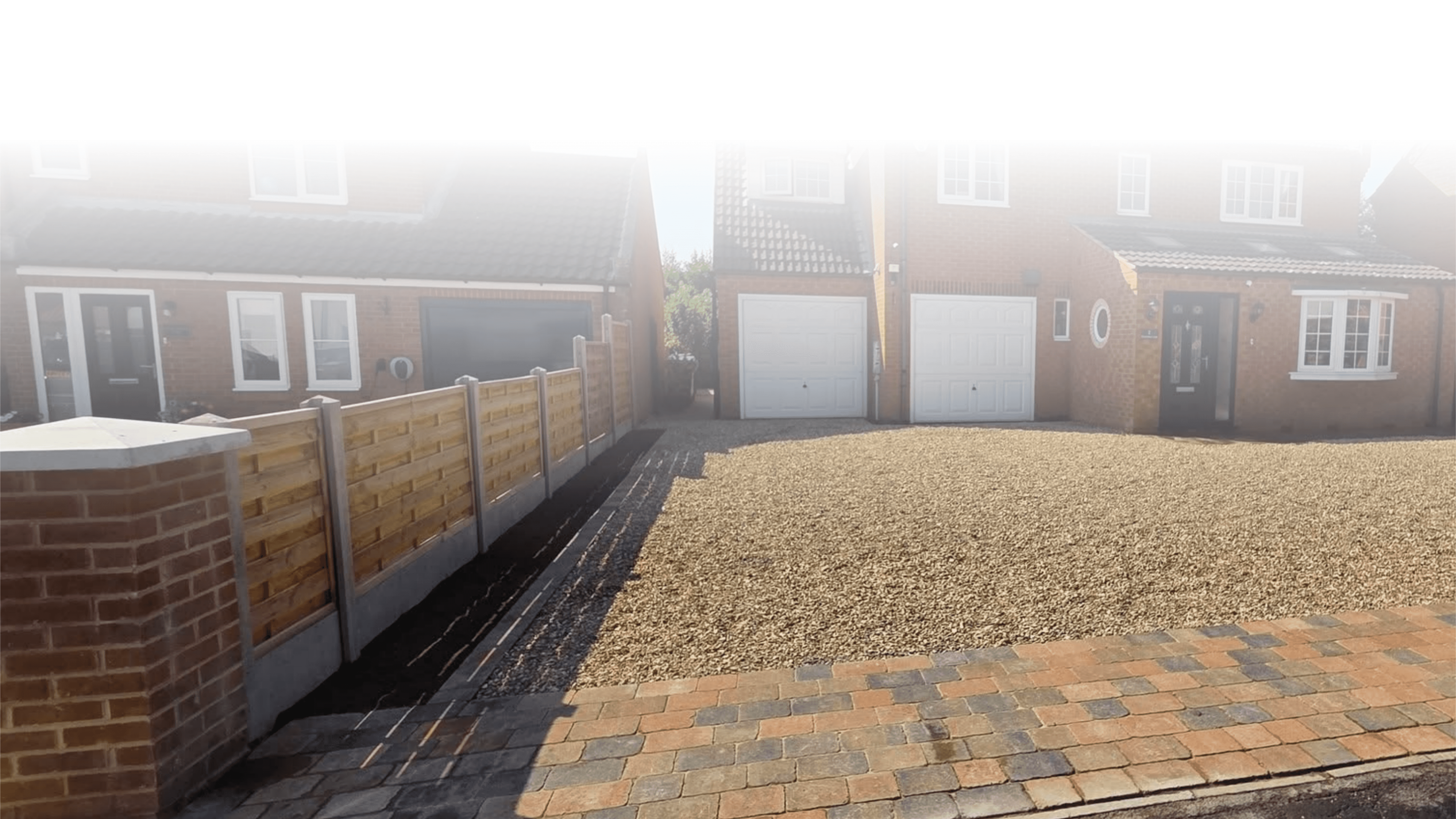 Block paving driveway entrance installed by HJS Fencing & Landscaping in Newark-on-Trent