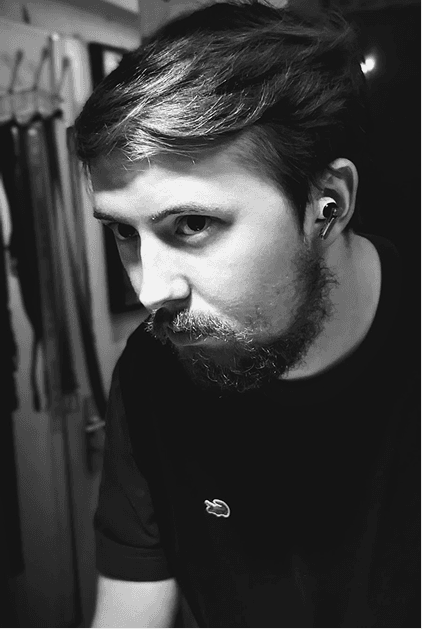 Portrait of portfolio creator – front view