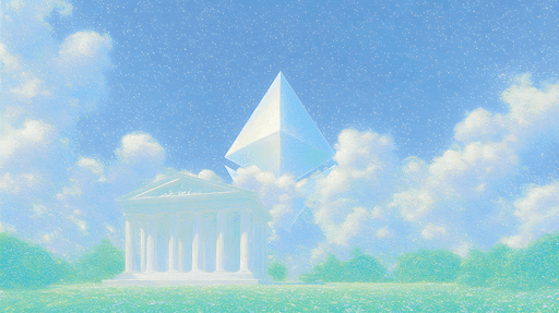 Creative image of Ethereum on a bank