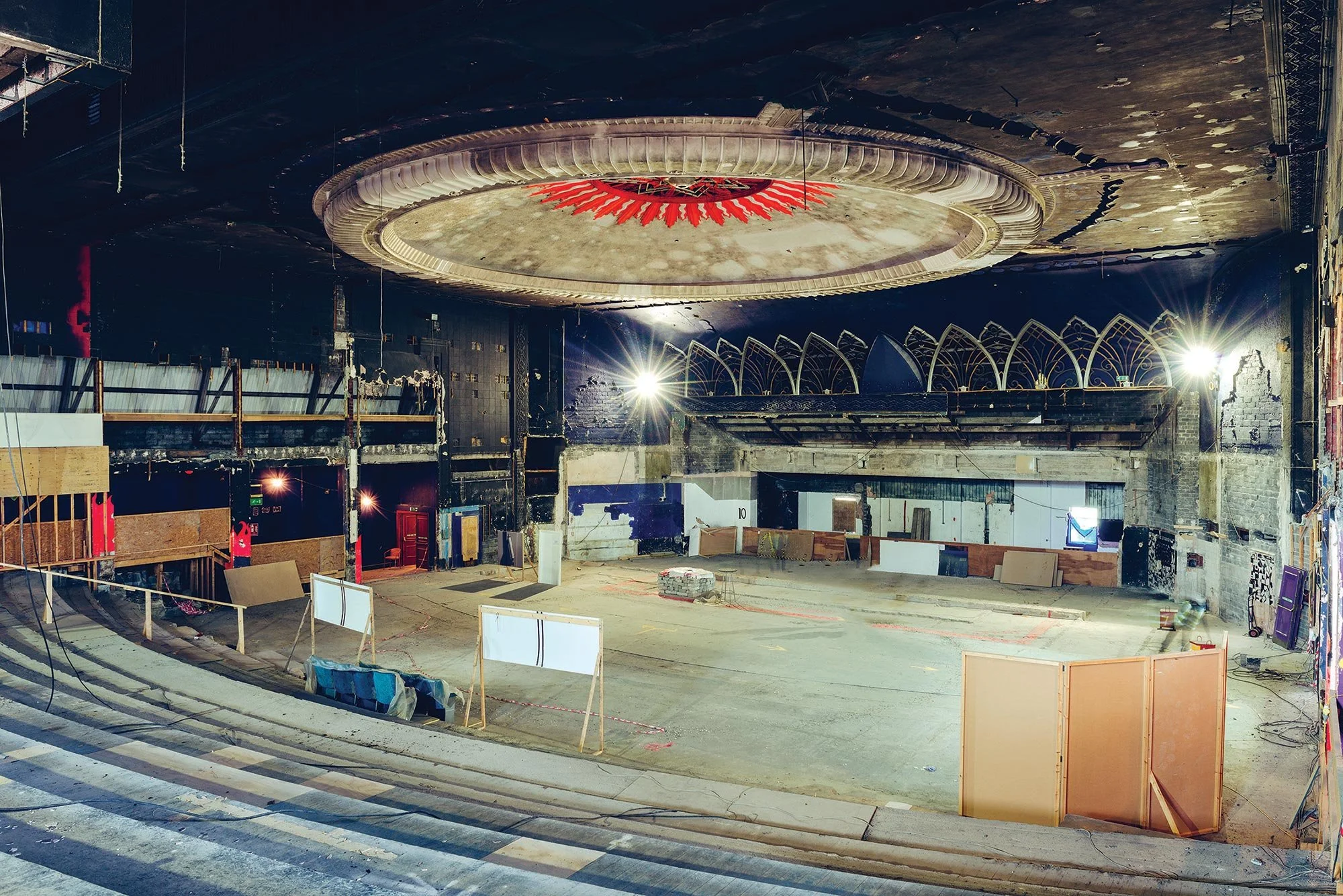 Inside the Millennium, Plymouth – the former cinema and nightclub auditorium, empty and awaiting its new life
