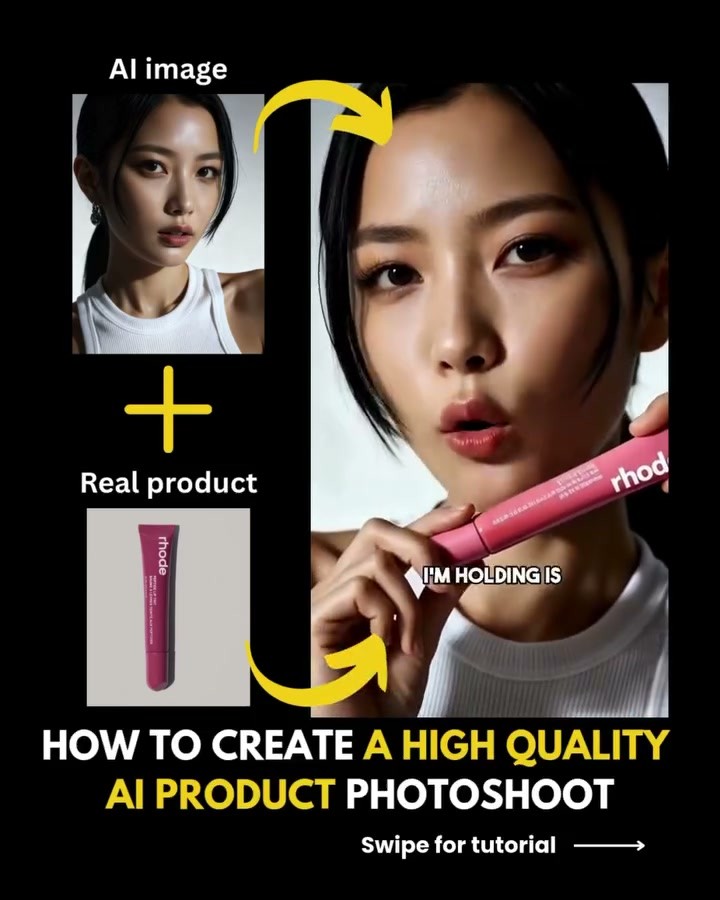 Rhode Lip Balm AI product photoshoot by @shedoesai