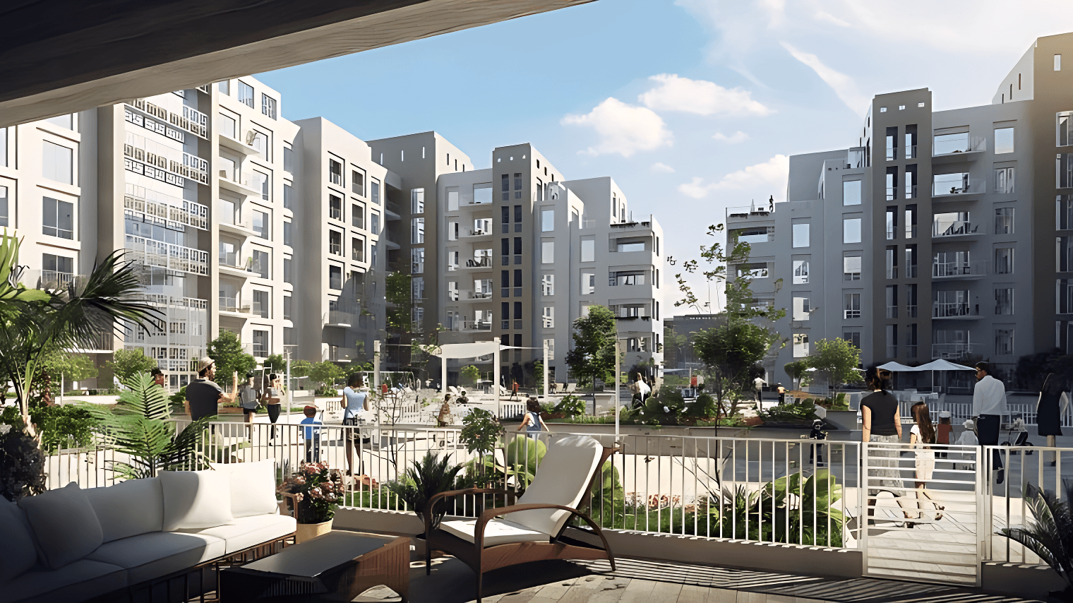 Safi Apartments for sale in Dubai, showcasing contemporary living spaces and vibrant city views.