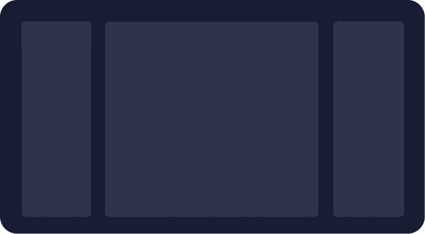 1:3:1 center focus layout