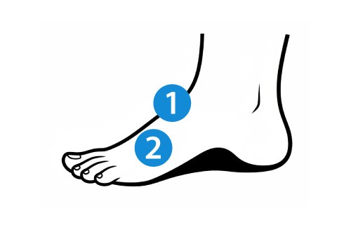Side view of a foot vector graphic