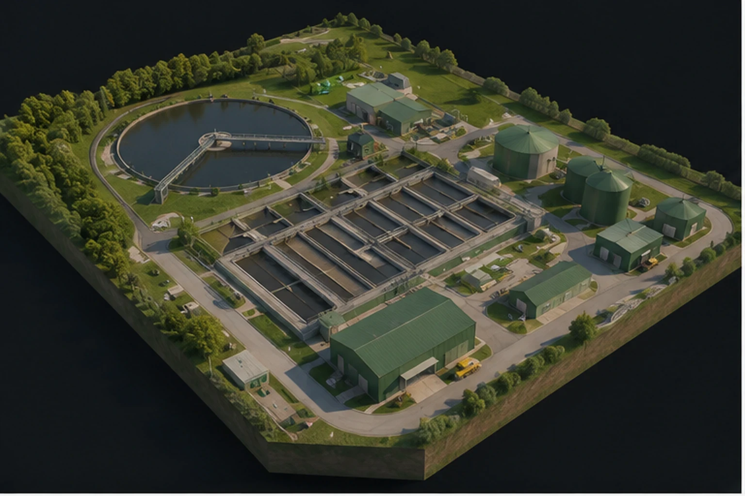 Photorealistic textured 3D model of an industrial structure generated from drone imagery