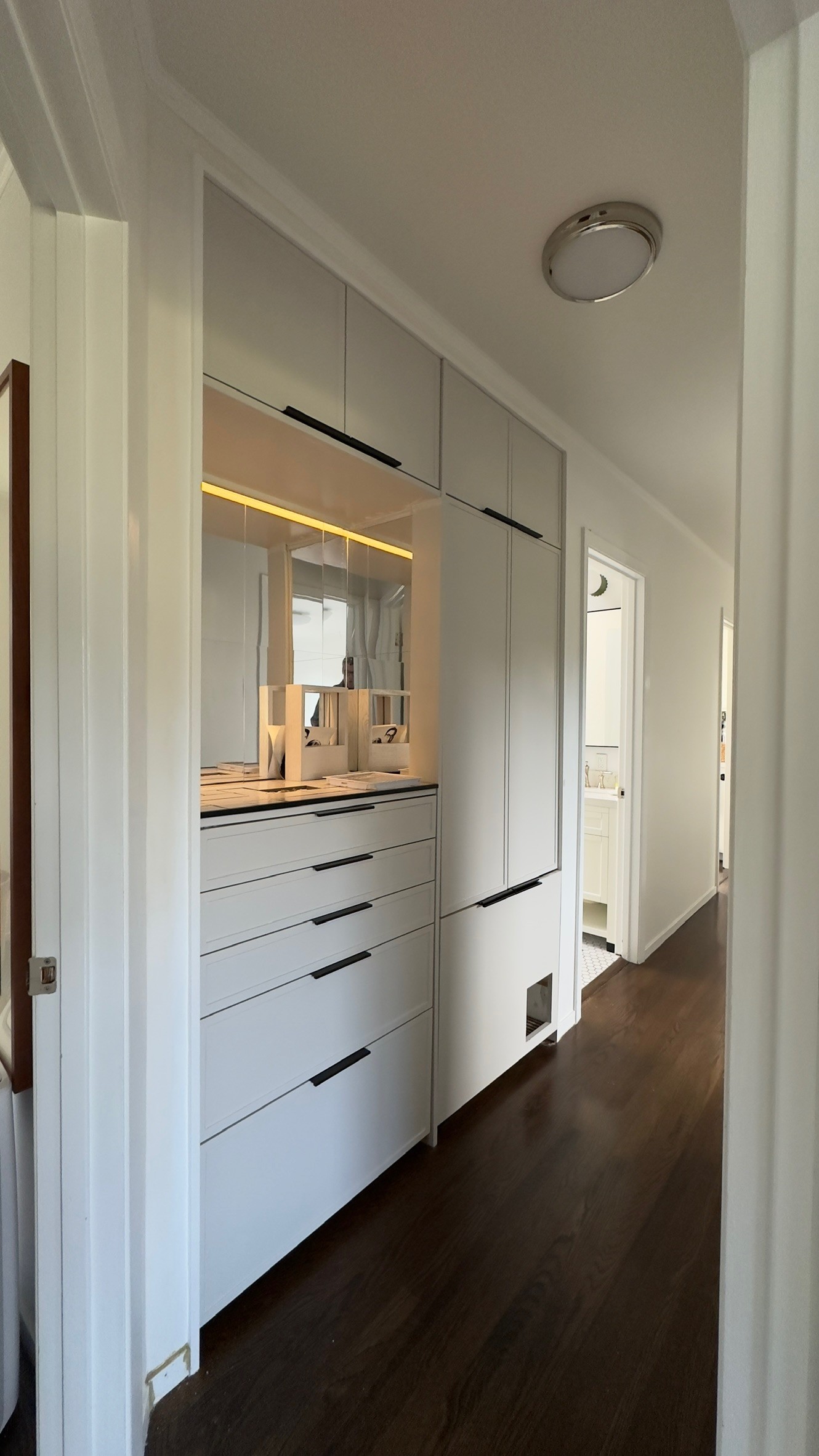 View of completed laundry niche
