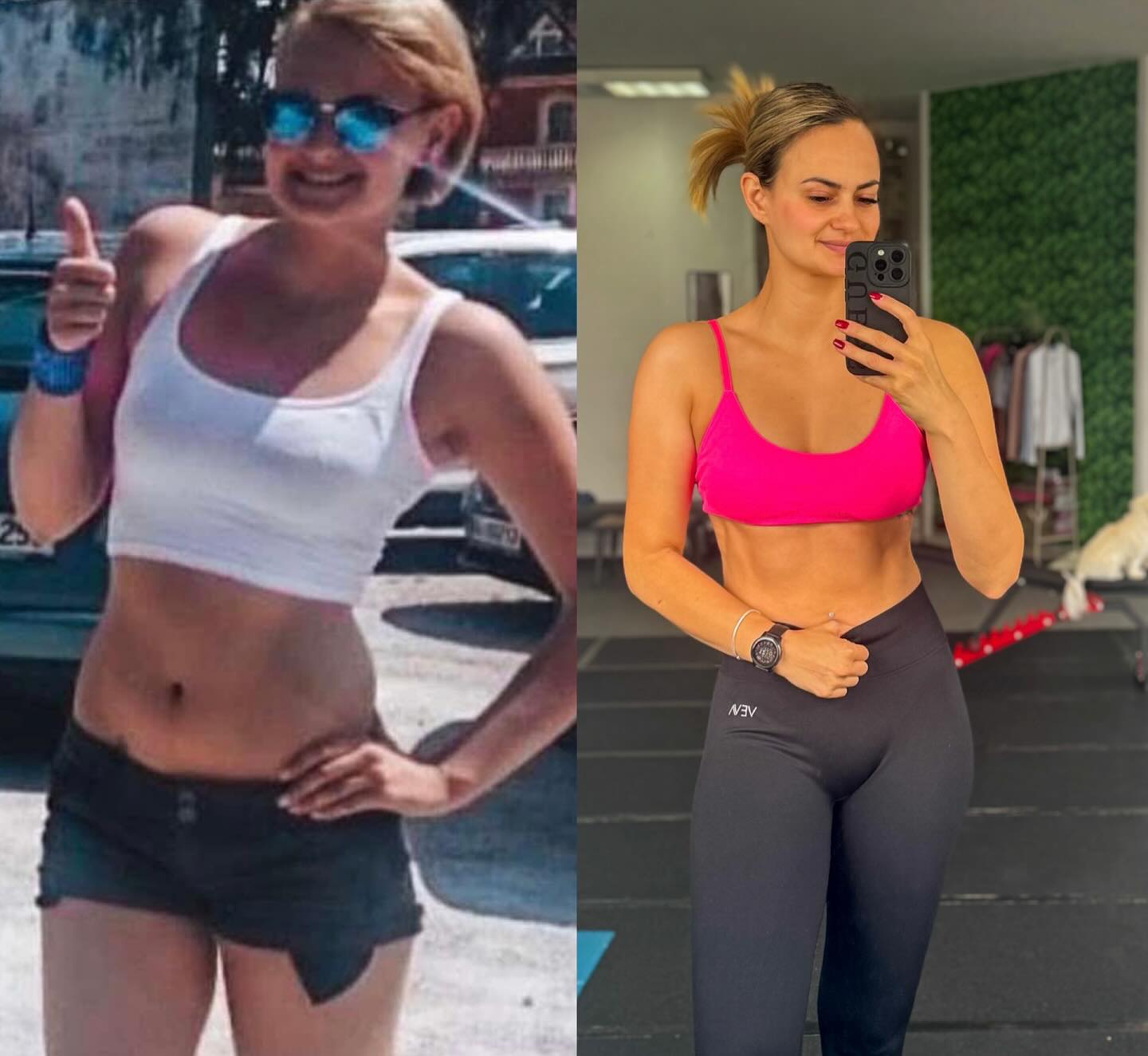 Rachel Stone standing with ABS and hands in her pockets