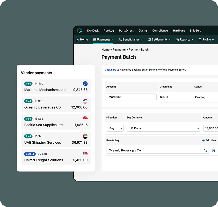User interface showing search results with options for filters and detailed information on each item displayed.