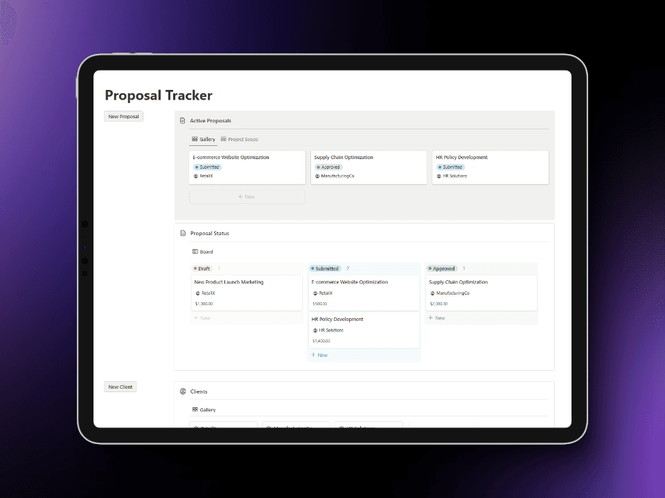 Proposal Notion Tracker