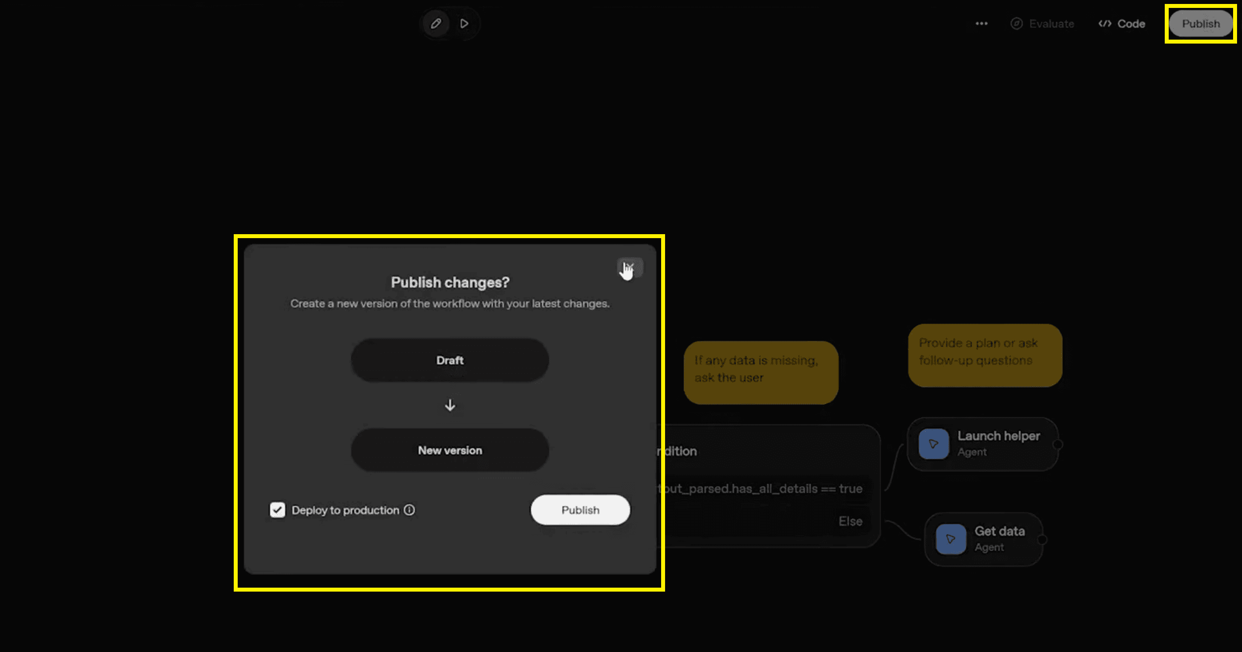 publish workflow