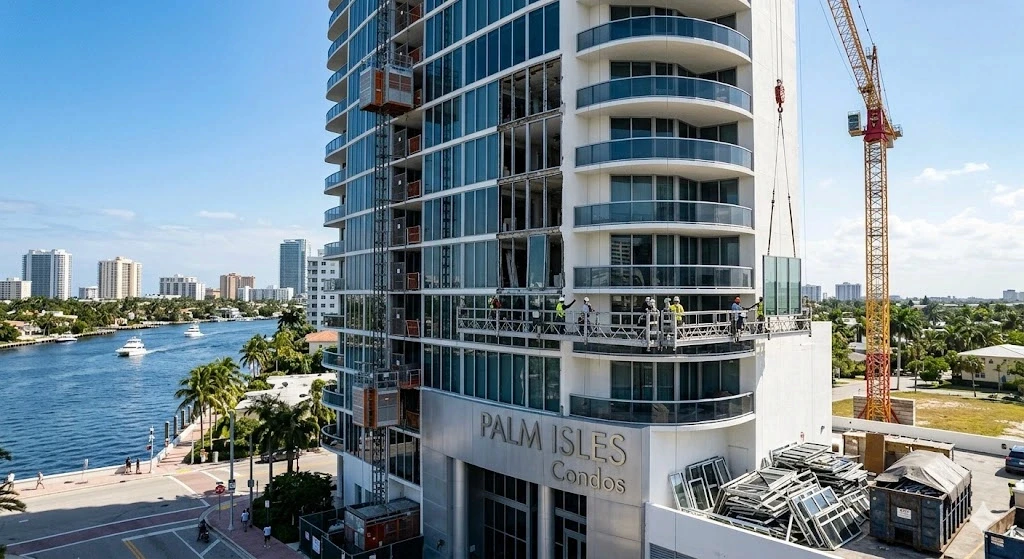 High-rise condo impact window replacement project in Fort Lauderdale — Planet Construction FL