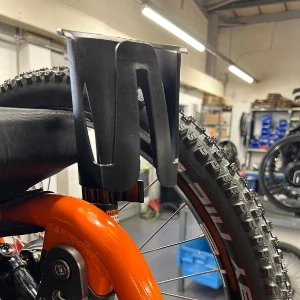 CLose up of trike cup holder