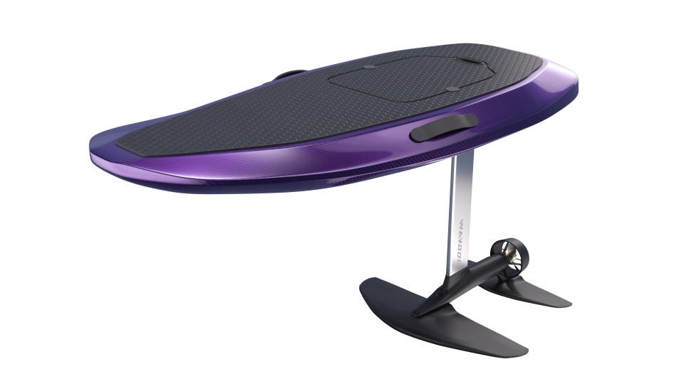 ecommerce PDP 3d rendering of a watersports board